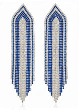 Load image into Gallery viewer, 17-Layer Diamante Earrings ~ Blue Sapphire
