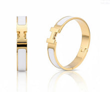 Load image into Gallery viewer, H Signature Enamel Clique Bracelet~ White