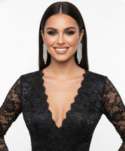 Load image into Gallery viewer, 7-Layer Diamante Earrings ~ Silver
