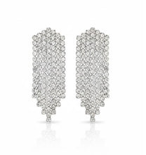 Load image into Gallery viewer, 7-Layer Diamante Earrings ~ Silver
