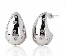 Load image into Gallery viewer, Diamante Teardrop ~ Silver
