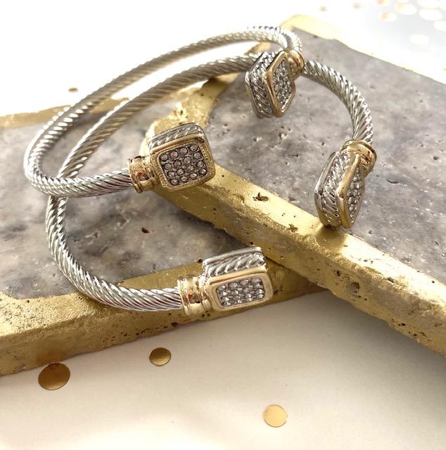 Duo Squared Bi-Color Bracelet
